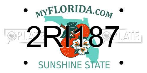 2RI187 Florida License Plate