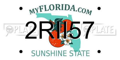 2RII57 Florida License Plate