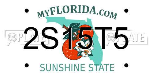 2S15T5 Florida License Plate