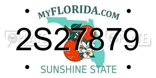 2S27879 Florida License Plate