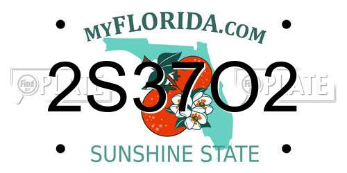 2S37O2 Florida License Plate