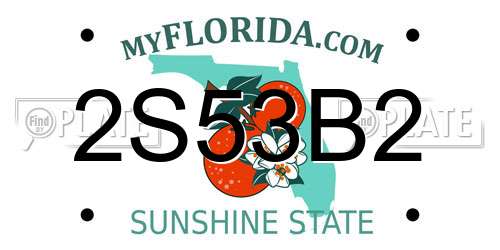 2S53B2 Florida License Plate