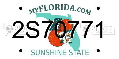 2S70771 Florida License Plate