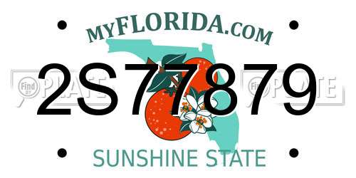 2S77879 Florida License Plate