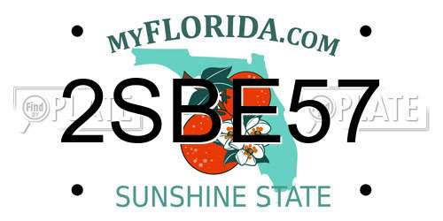2SBE57 Florida License Plate
