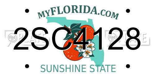 2SC4128 Florida License Plate