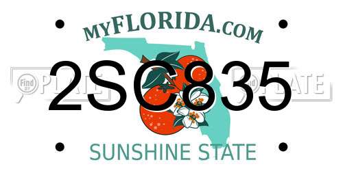 2SC835 Florida License Plate