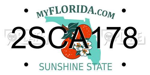 2SCA178 Florida License Plate
