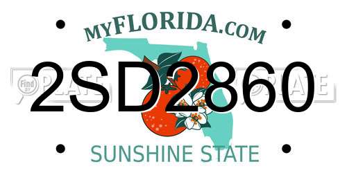 2SD2860 Florida License Plate
