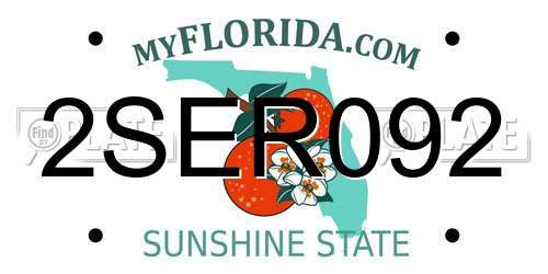 2SER092 Florida License Plate