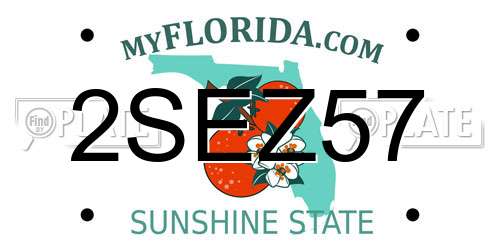 2SEZ57 Florida License Plate
