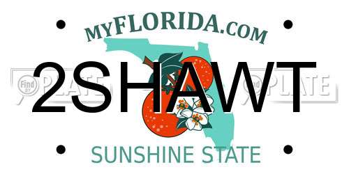 2SHAWT Florida License Plate
