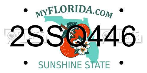 2SSQ446 Florida License Plate
