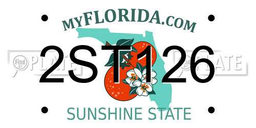 2ST126 Florida License Plate