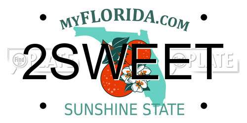 2SWEET Florida License Plate
