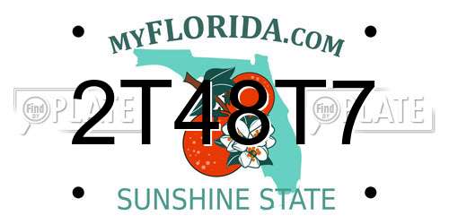 2T48T7 Florida License Plate