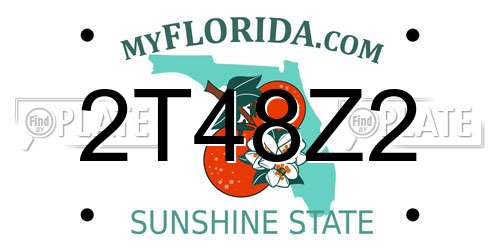 2T48Z2 Florida License Plate