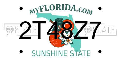2T48Z7 Florida License Plate