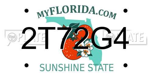 2T72G4 Florida License Plate