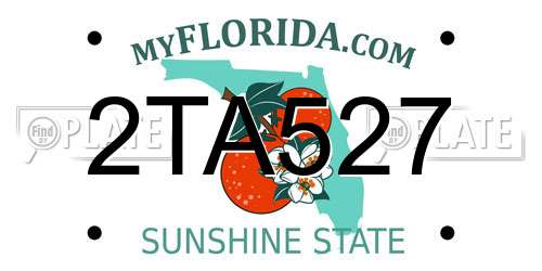 2TA527 Florida License Plate