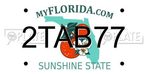 2TAB77 Florida License Plate
