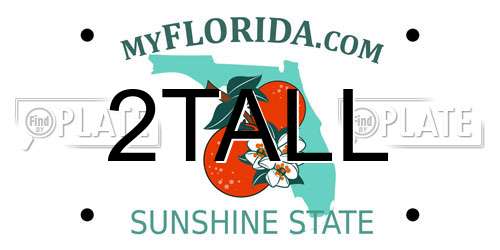 2TALL Florida License Plate