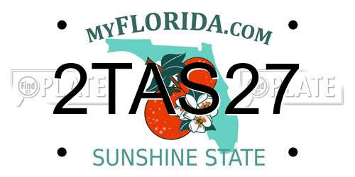 2TAS27 Florida License Plate