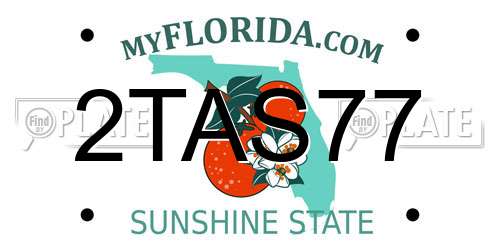 2TAS77 Florida License Plate