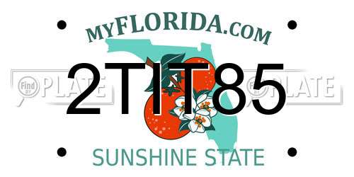 2TIT85 Florida License Plate