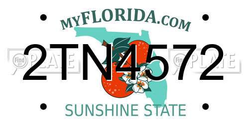 2TN4572 Florida License Plate