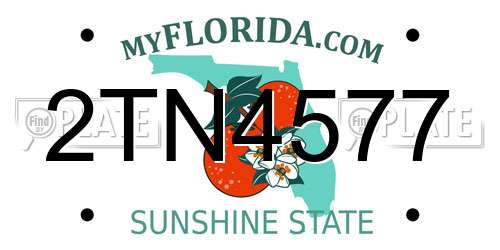 2TN4577 Florida License Plate
