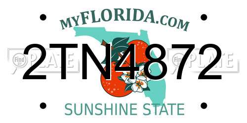 2TN4872 Florida License Plate