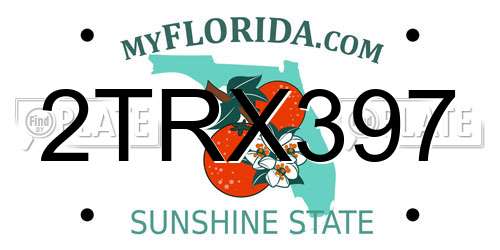 2TRX397 Florida License Plate
