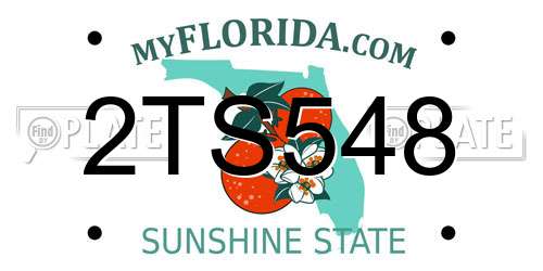 2TS548 Florida License Plate