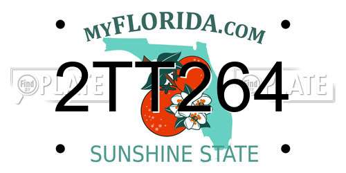 2TT264 Florida License Plate