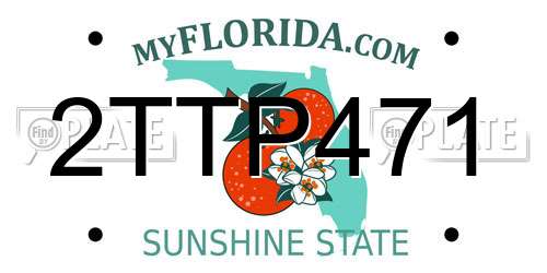 2TTP471 Florida License Plate