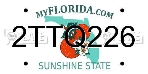 2TTQ226 Florida License Plate