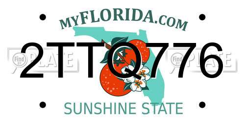 2TTQ776 Florida License Plate