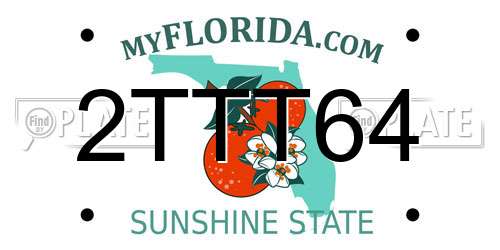 2TTT64 Florida License Plate
