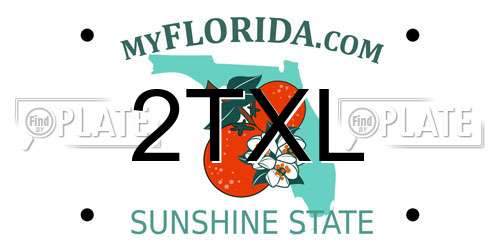 2TXL Florida License Plate