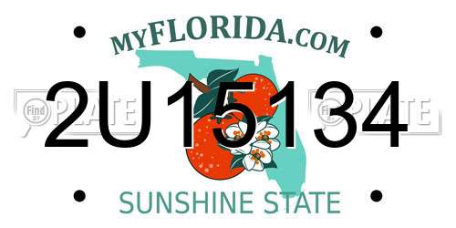 2U15134 Florida License Plate