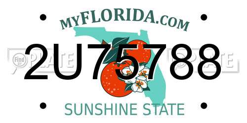 2U75788 Florida License Plate