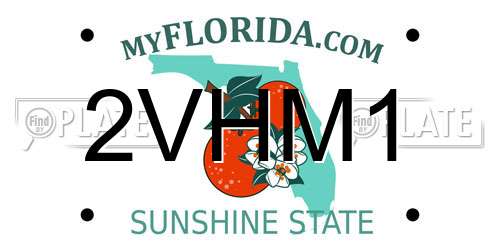2VHM1 Florida License Plate