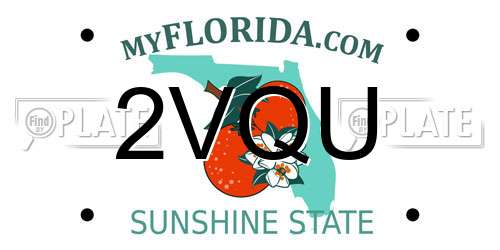 2VQU Florida License Plate