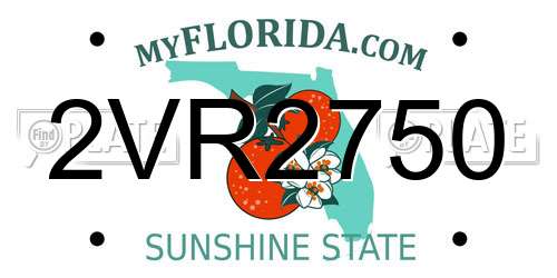 2VR2750 Florida License Plate