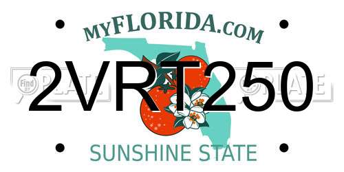 2VRT250 Florida License Plate