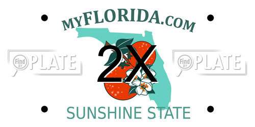 2X Florida License Plate