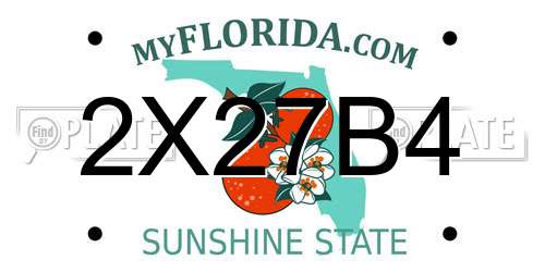 2X27B4 Florida License Plate