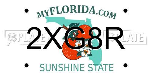 2XG8R Florida License Plate