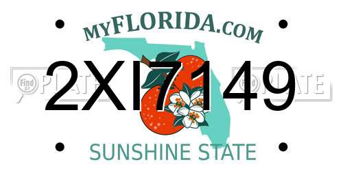 2XI7149 Florida License Plate